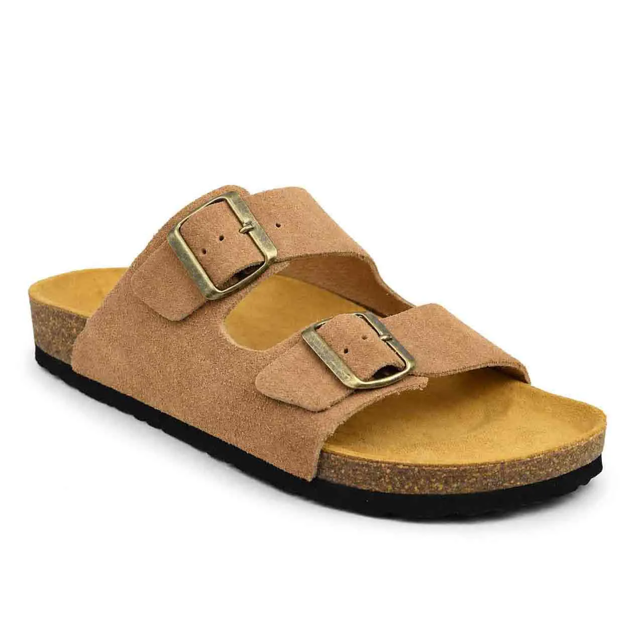 Sandale pour homme s030-1 kaki daim 